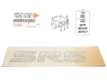 SR5 Decal Mark Back Door Tailgate Sticker for Toyota Hilux 4Runner