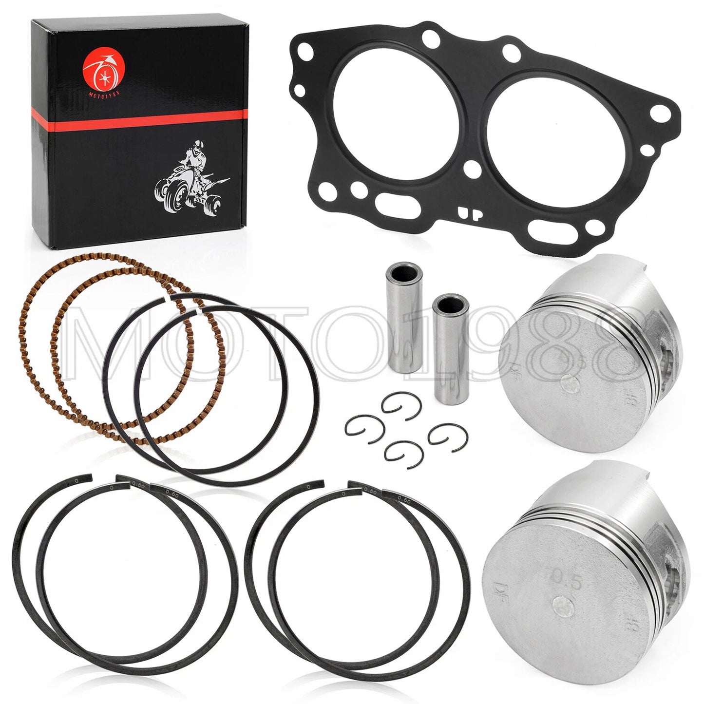 Piston Kit 295cc 64.50mm oversize for EZGO Golf Cart MCI Robin