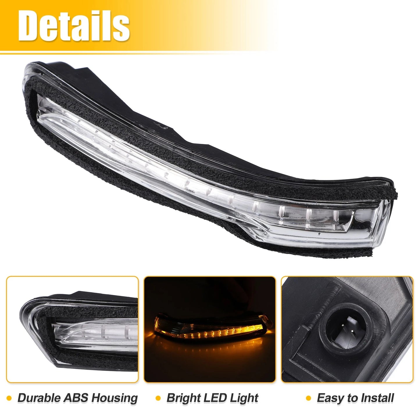 LED Left Side Mirror Turn Signal Amber Light for Kia Forte/Forte5 (2014-2018)