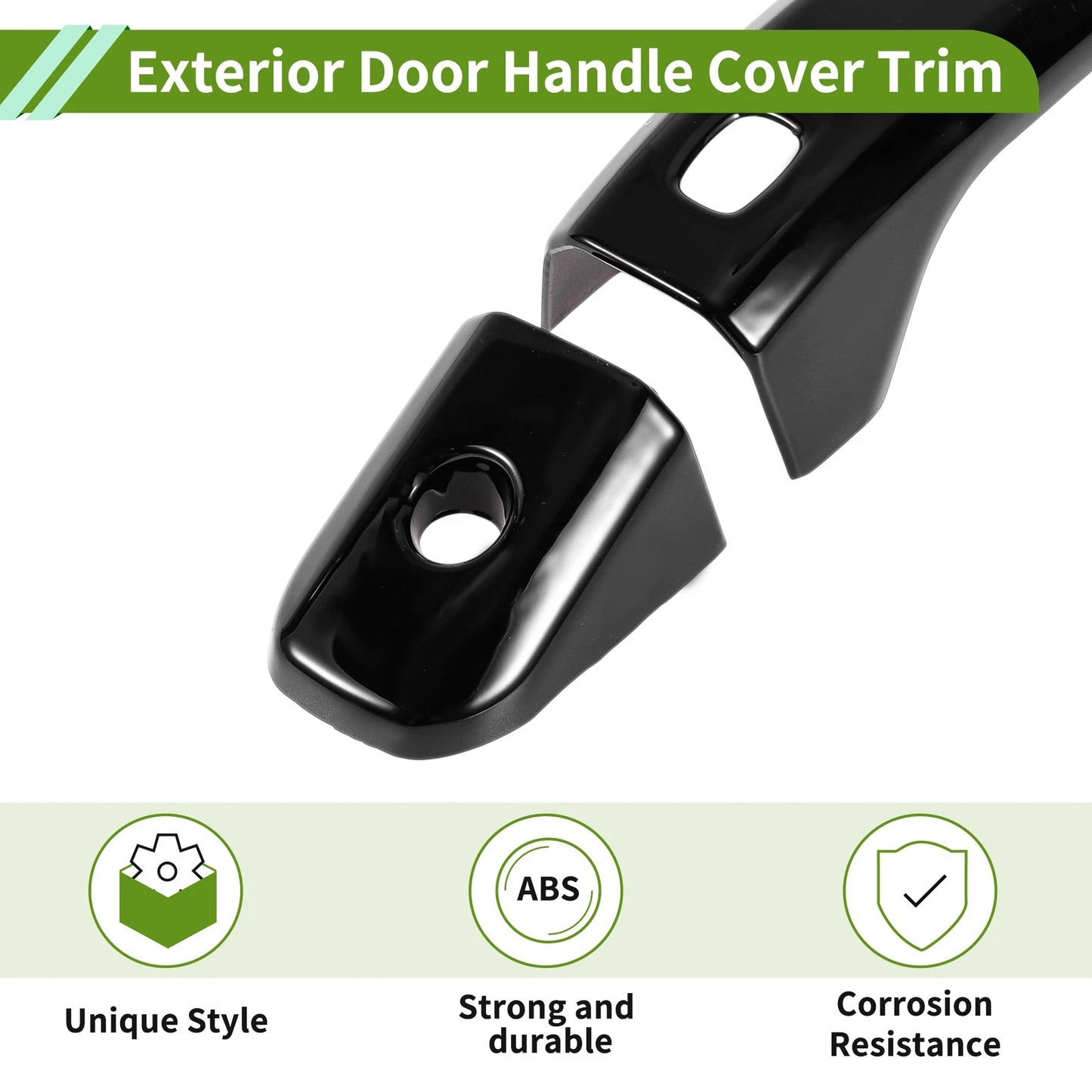 Exterior Door Handle Cover Trim for Chevrolet Colorado Black ABS (2023 - 2024)