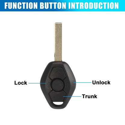 3 x Button 868MHz Fob Entry Remote Key for BMW 5 Series E60 E61 (2003-2007)