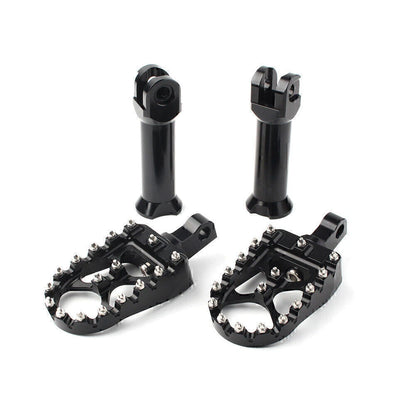 Black Rear Passenger Foot Pegs with Bracket for Harley Softail Street Bob (2018-2020)