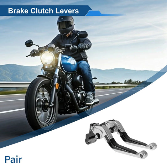 1 Pair Adjustable Short Long Brake Clutch Levers for Kawasaki ER-5 (04-05)