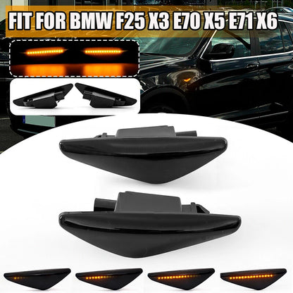 Smoke LED Fender Side Marker Lights for BMW F25 X3, X5, X6, E70, E71, E72