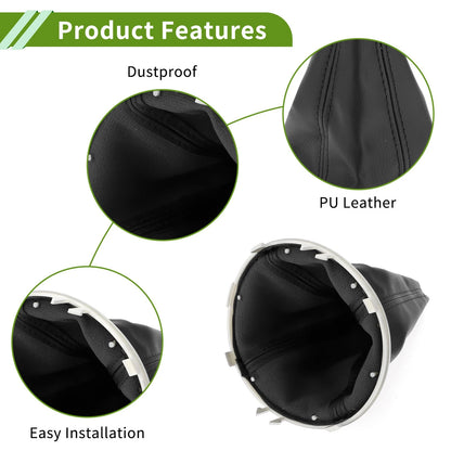 Gear Shift Stick Gaiter Matte Silver Black for Suzuki Swift (2005-2010)