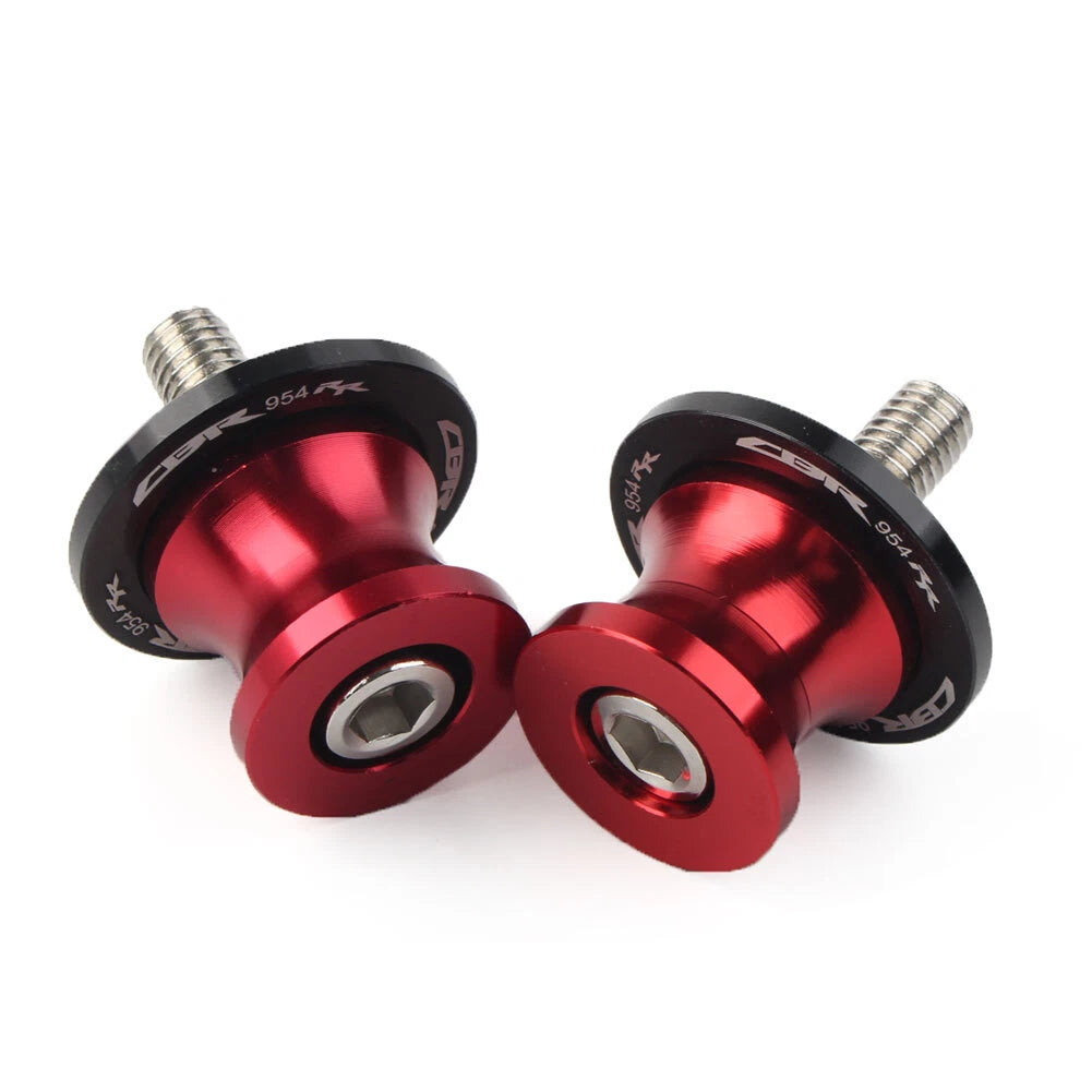 2 x Swingarm Spools Slider Screws for Honda CBR954RR (2002-2003) Red