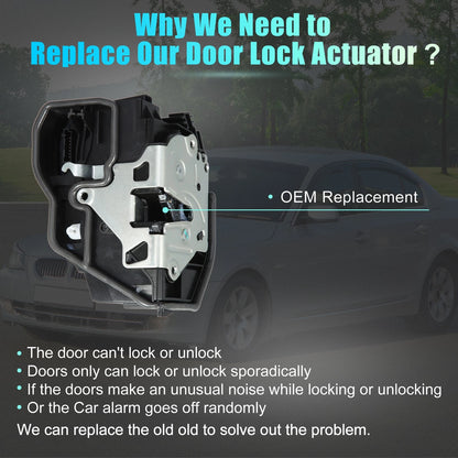 Front Left Door Lock Actuator Motor for BMW E60 E65 E70 E90 (2001-2016)