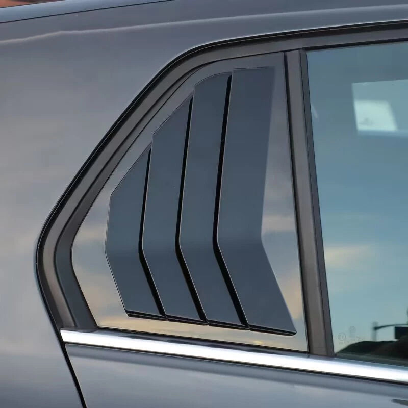 2 x Glossy Black Window Louver Scoop Cover Trim for VW Golf MK8 (2020–2023)