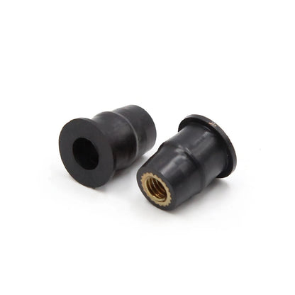 Well Nuts / 30Pcs / Black Rubber Windscreen Windshield Screen for Motorcycle