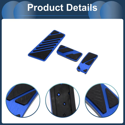 3 x Automatic Foot Accelerator Pedal Covers for Ford Ranger (2024) Blue