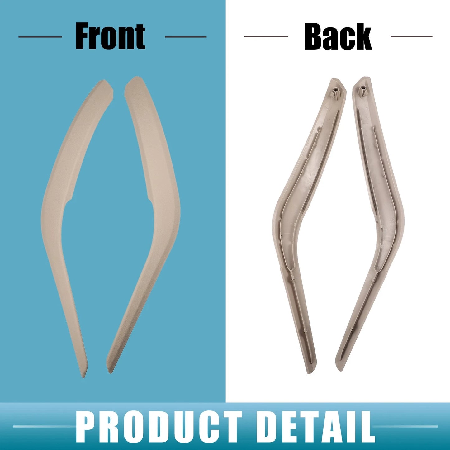 Beige Interior Door Pull Handle Cover for BMW X1 (2013-2015) - 1 x Cover