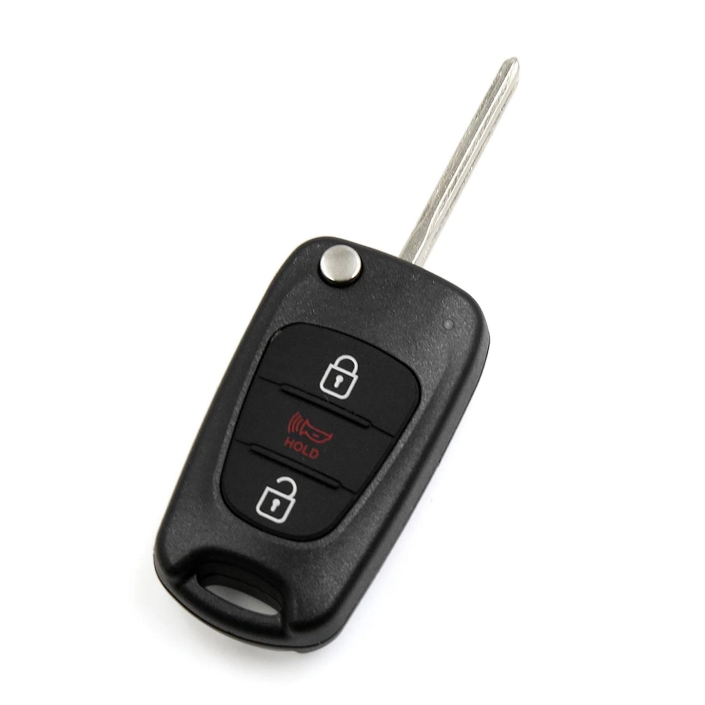Kia Soul Key Fob Shell Case 3 Button Black (2010-2013)