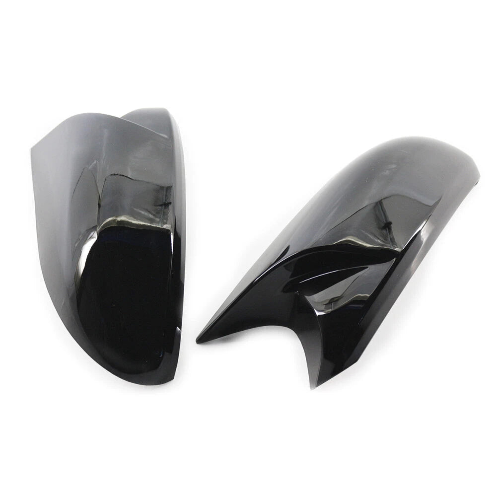 Black Rearview Mirror Cover Caps for BMW E81 E82 E87 E88 E90 E91 E92 (2006-2013)