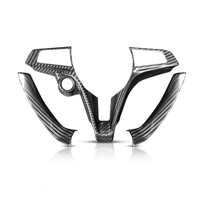 100% Carbon Fiber Steering Wheel Cover Kit for Alfa Romeo Stelvio 2017-19 Gloss