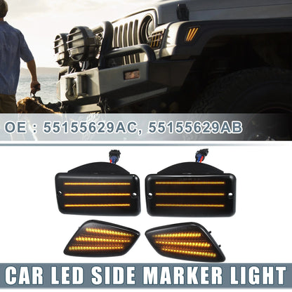 Smoked Lens LED Side Marker Lights for Jeep Wrangler (2007-2018)