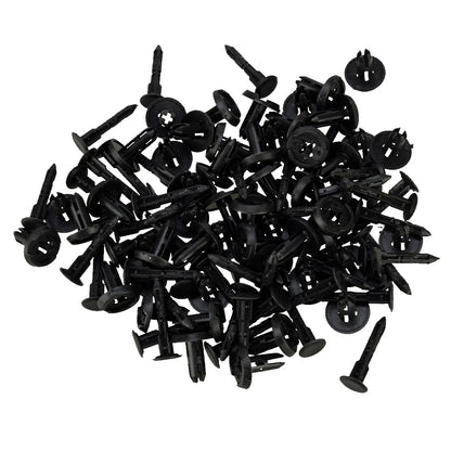 50 x 6mm Car Bumper Hood Clips Rivets Retainers Fasteners Nylon