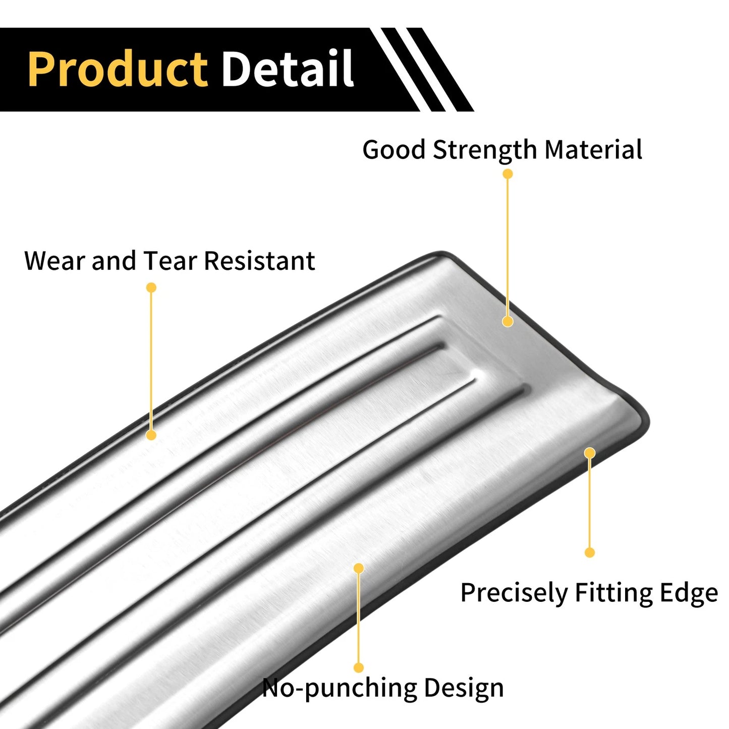 Bumper Guard for Toyota Highlander 2014-2019 Silver Tone 1 x Pc