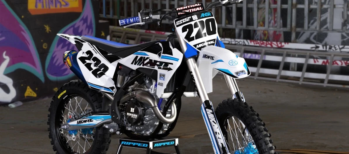 Husqvarna TC 85 Custom Graphic Kit Ripped Style Decals (2018-2024)