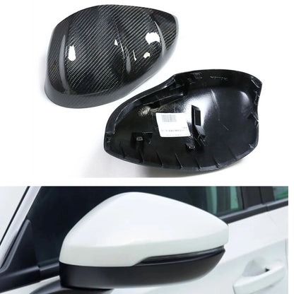 2 x Rear View Mirror Covers for Honda Civic 11th Gen (2022-2023) Black Carbon Fiber