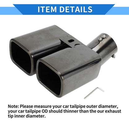 1 Pc Dual Exhaust Tip 2.4" Inlet for Toyota Alphard Vellfire (2015-2023)