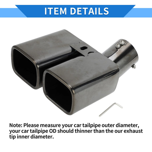 1 Pc Dual Exhaust Tip 2.4" Inlet for Toyota Alphard Vellfire (2015-2023)