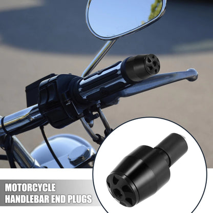 1 Pair / 7/8in 22mm / Handlebar End Plugs Aluminum Black for Motorcycle
