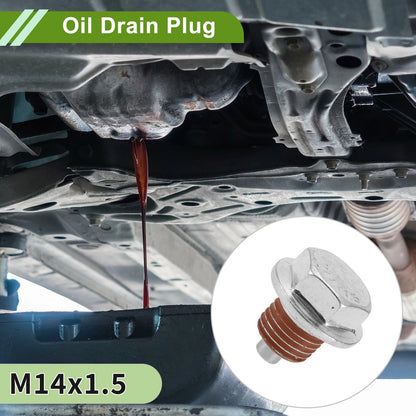 2 x M14x1.5 Copper Oil Drain Plug with Gasket for Car/Motorcycle