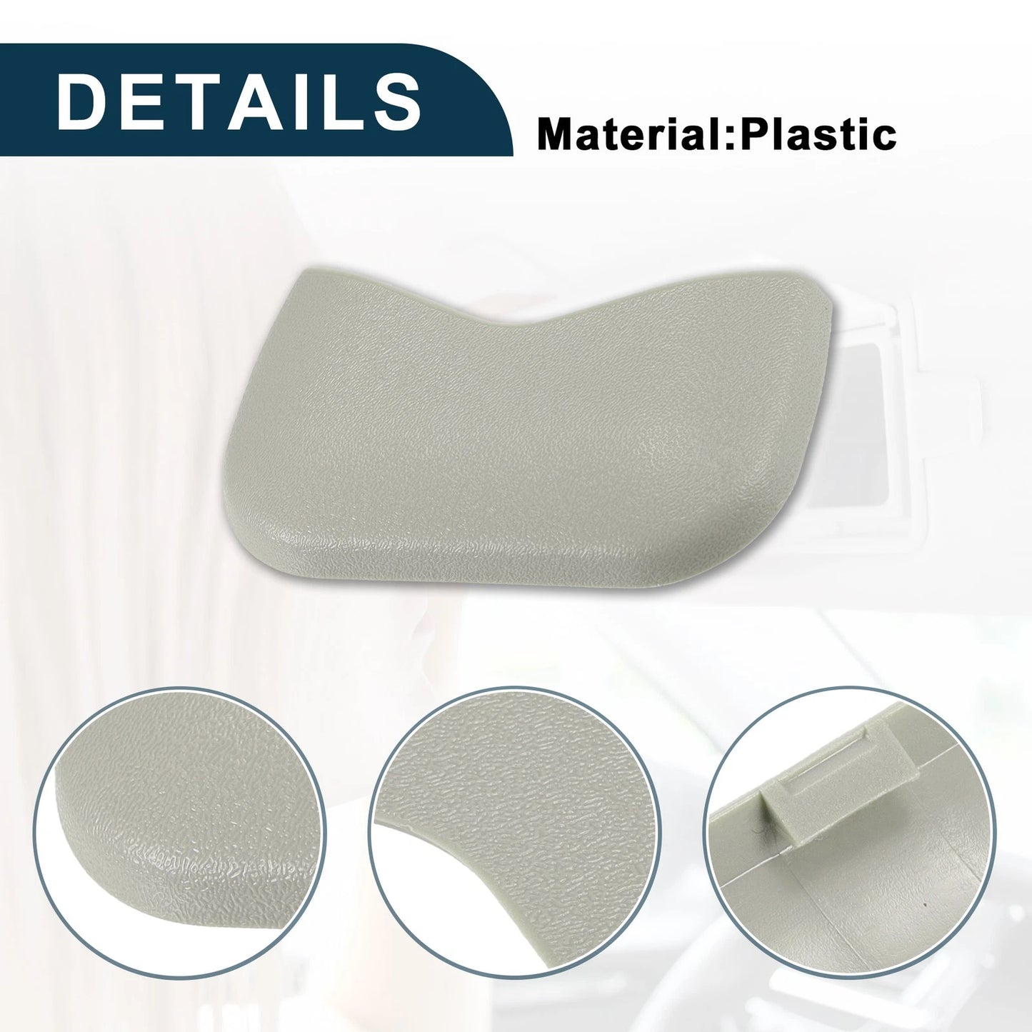 Makeup Mirror Cover Sun Visor Clip for Nissan Grey