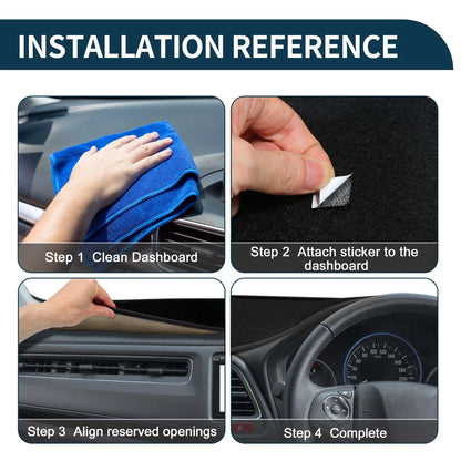 Dashboard Cover Mat for Toyota 86 2012 Sun Protector Pad Black