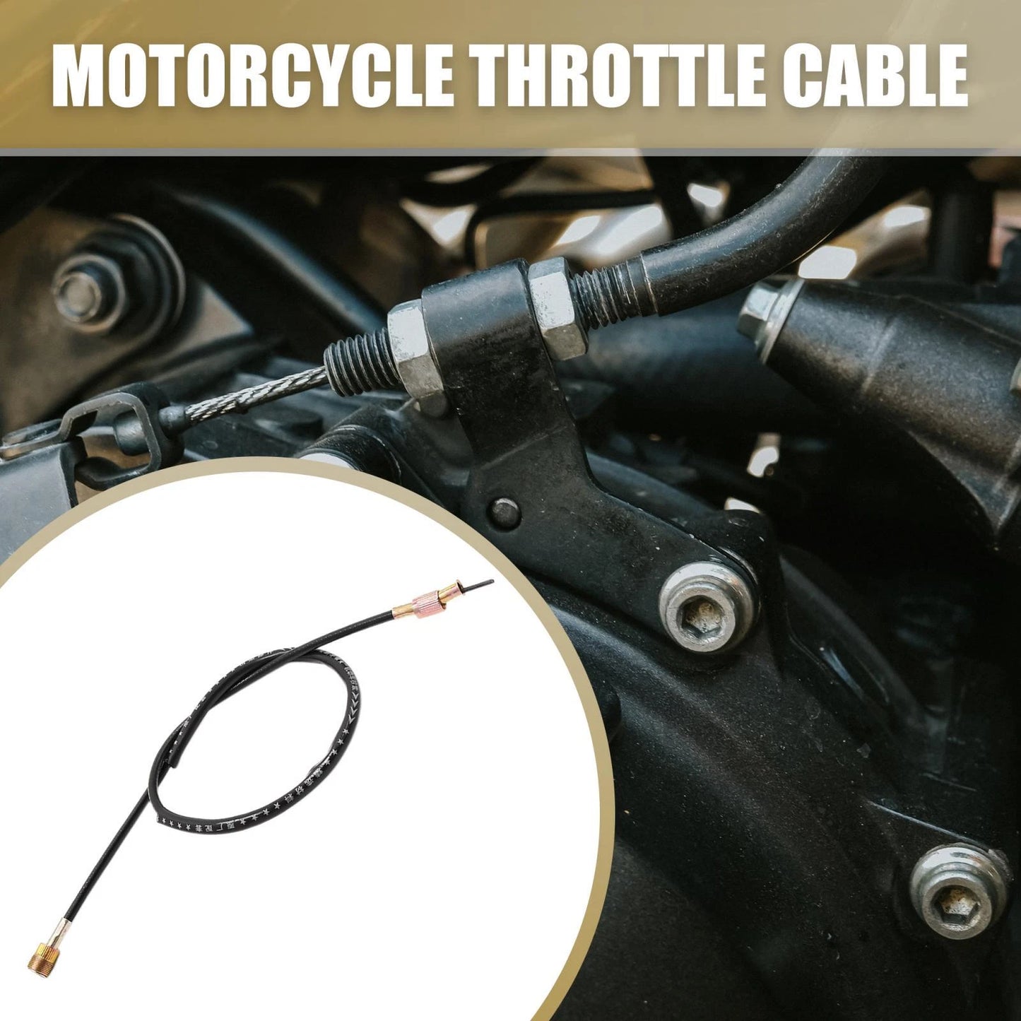 35" Black Rubber Coated Speedometer Cable for Suzuki GN125