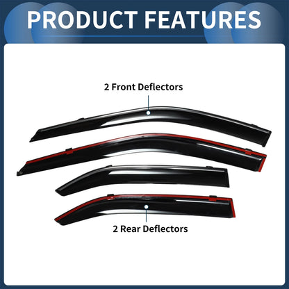 Window Deflectors 1 Set for Mitsubishi Lancer (2008)