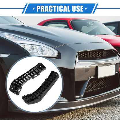 Pair Front Left Right Bumper Brackets Support Cover for Toyota Camry Black
