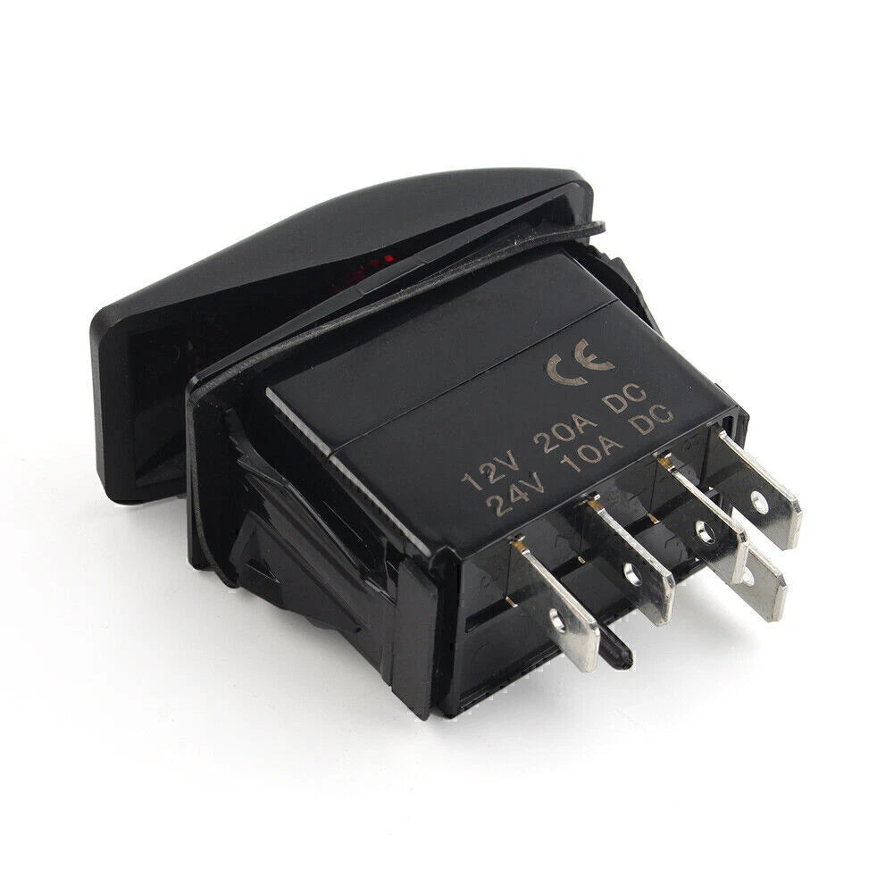 Rocker Start Stop Switch for Onan Cummins RV Generator with Red Lens (No Year)