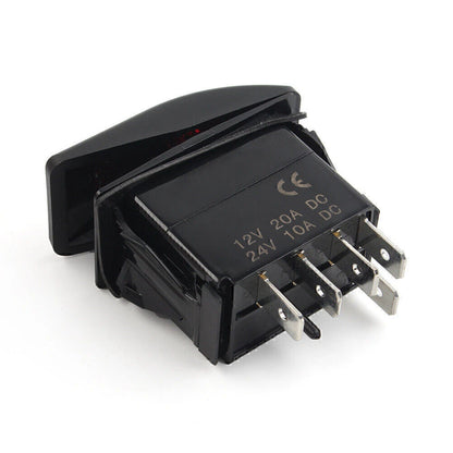 Rocker Start Stop Switch for Onan Cummins RV Generator with Red Lens (No Year)