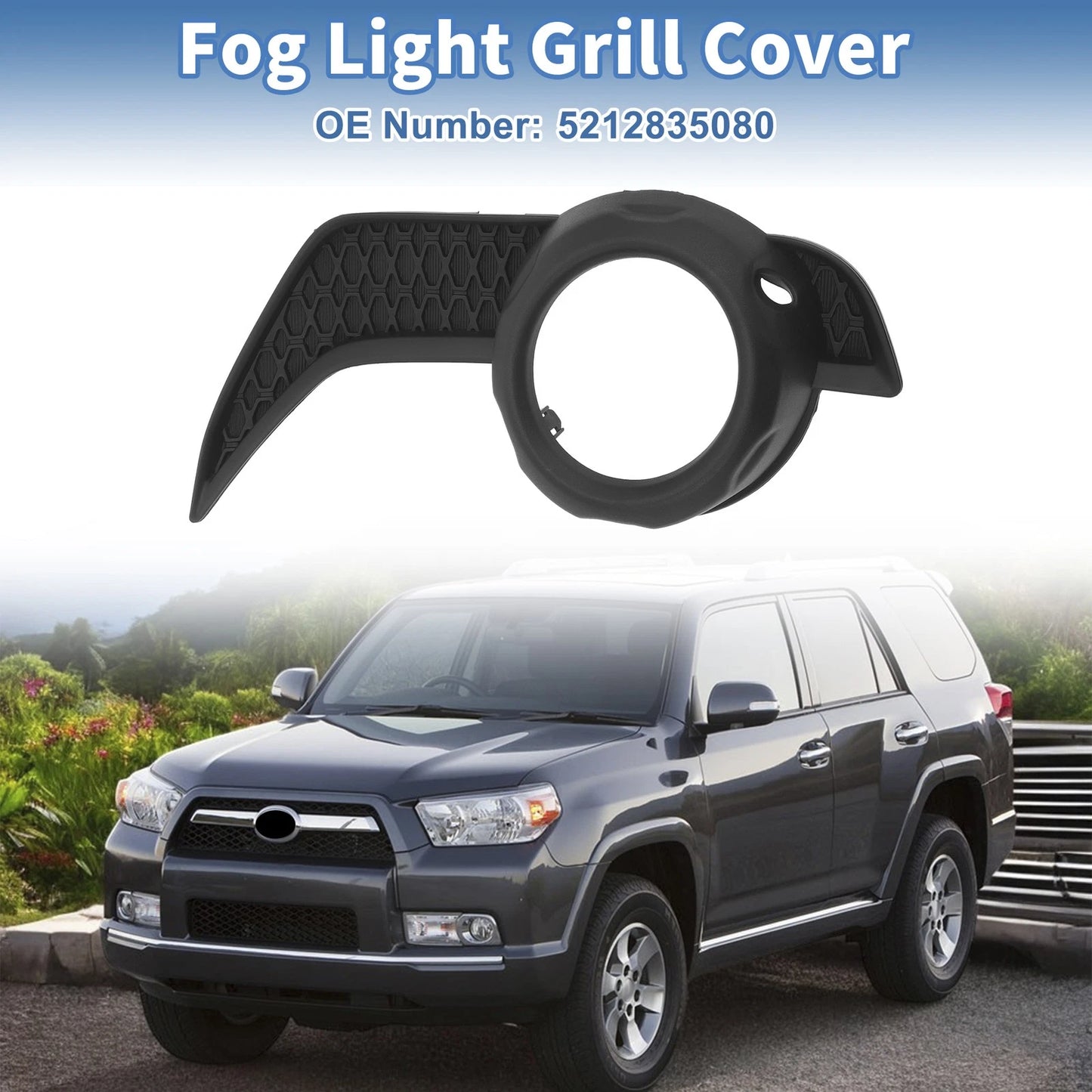 Front Left Fog Light Grill for Toyota 4Runner (2014–2021)