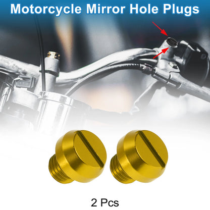 Mirror Hole Plugs Right Hand M10x1.25 for Motorcycle