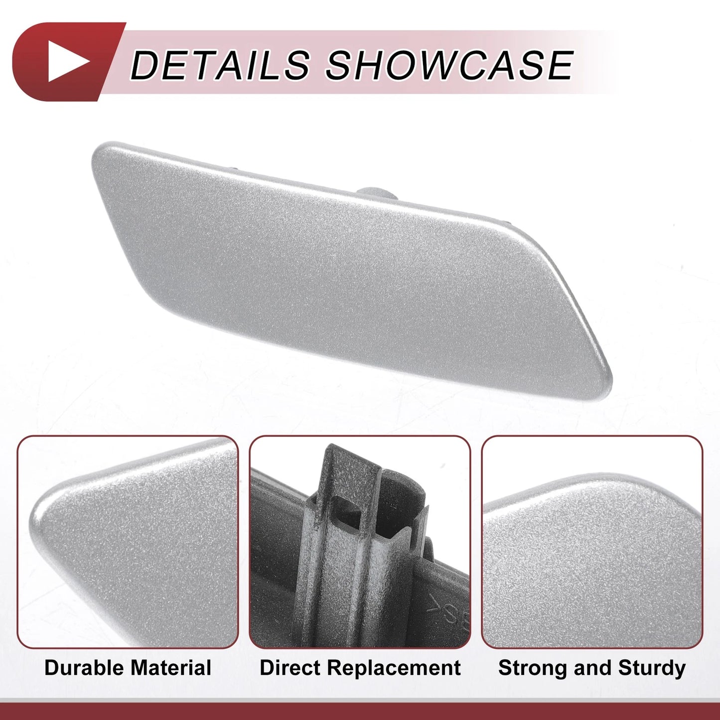 Front Right Washer Nozzle Cover for Lexus GS200t (2016-2019) - Silver Tone