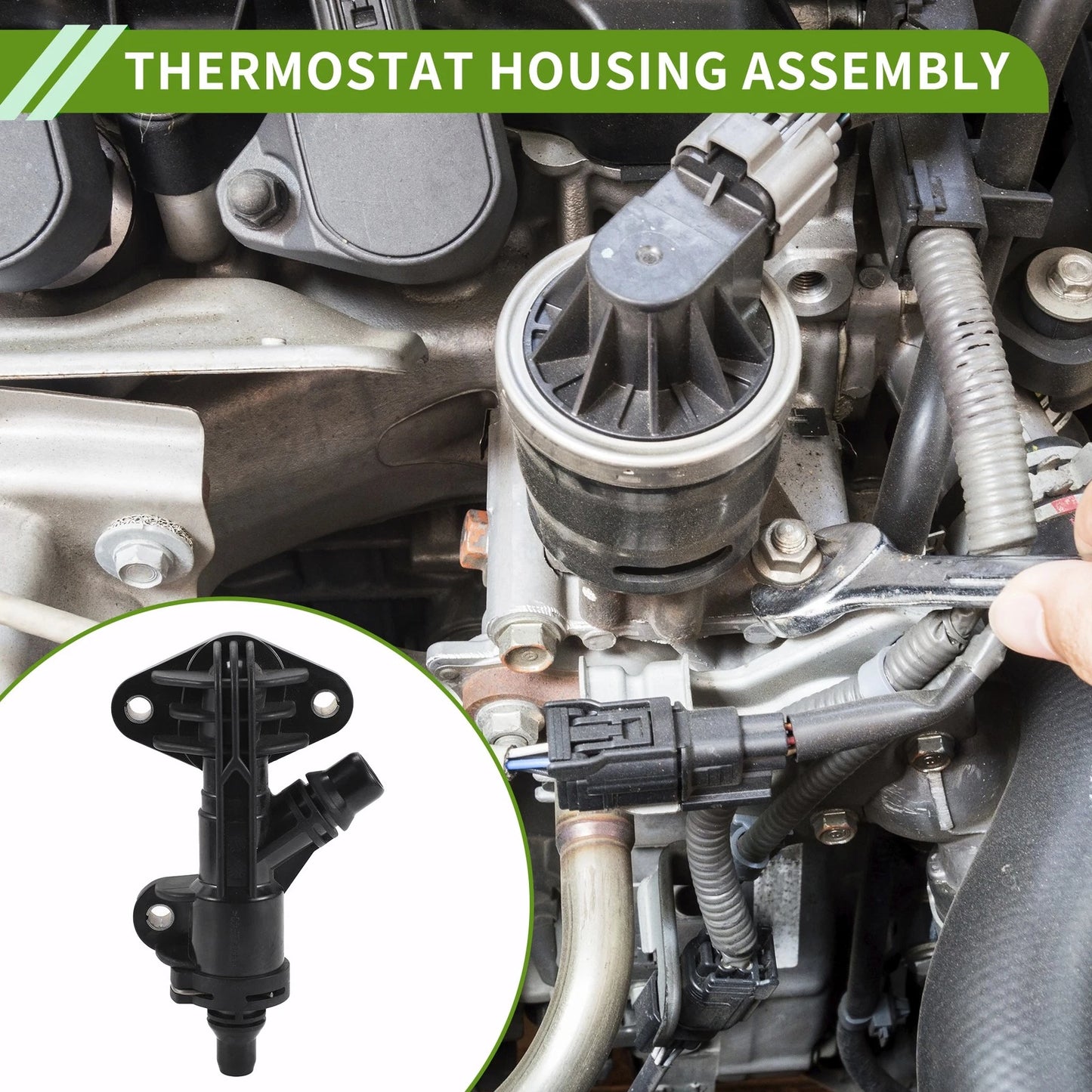 Engine Coolant Thermostat Housing for BMW 535i, 750i (2011-2016)