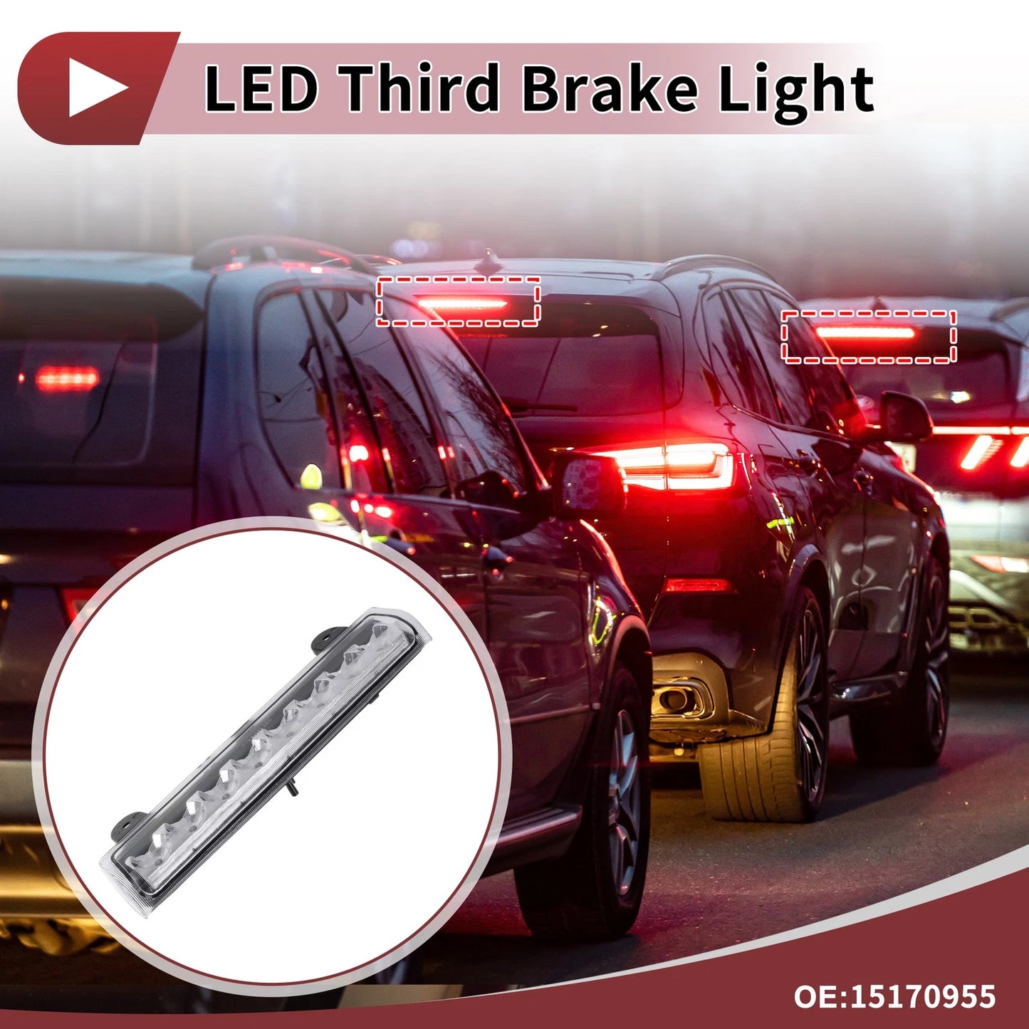 White LED Third Brake Light for Chevrolet Suburban 1500/2500