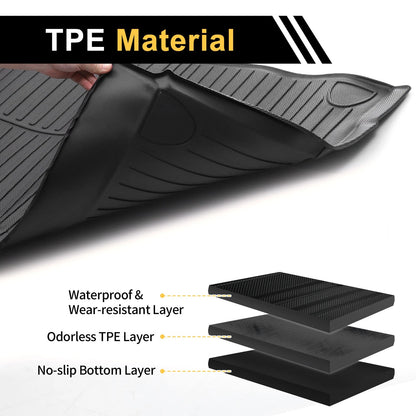 Cargo Liner Rear Trunk Mat for Ford Bronco (2021-2024) Vertical Stripe TPE