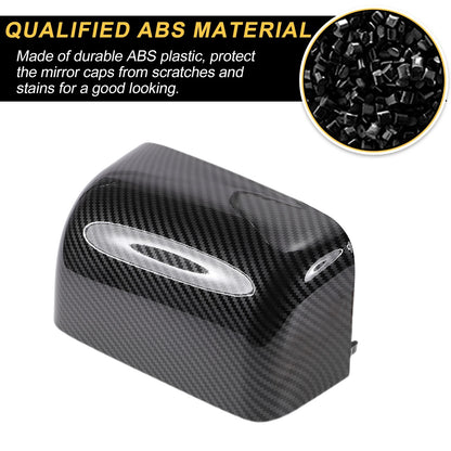 Rearview Mirror Cover Cap  Black Carbon Fiber for Ford Excursion, F150, F250 (2000-2005)