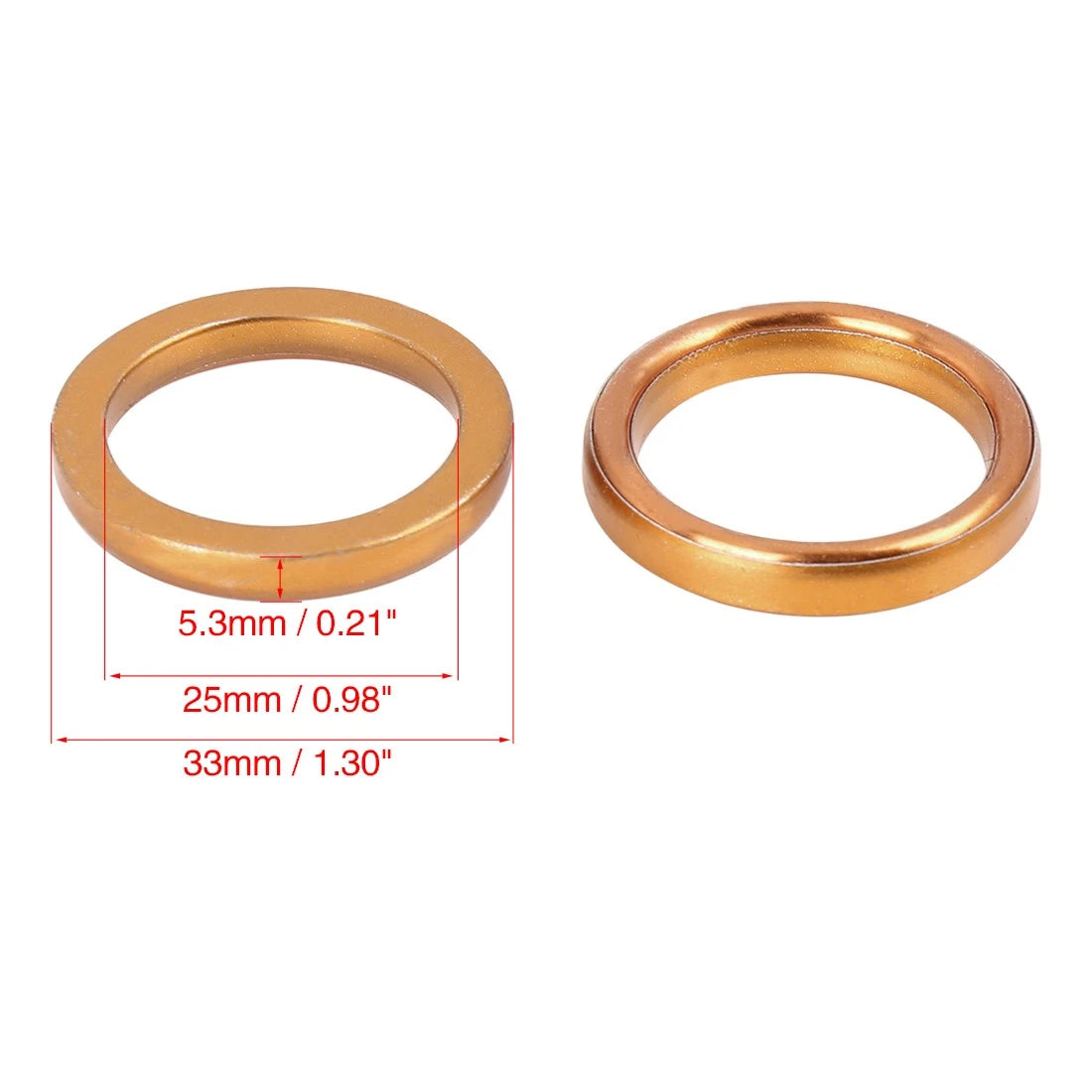 Exhaust Muffler Pipe Gasket 10 x 25mm ID 33mm OD for Jiangling JH70