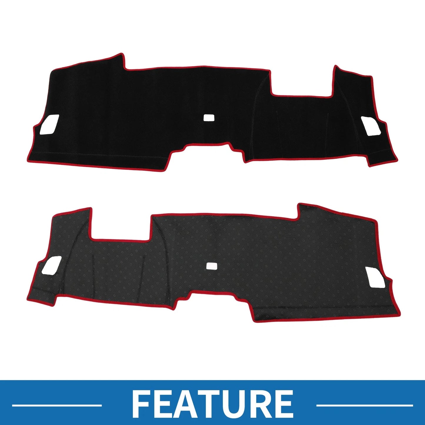 Dashboard Cover Mat for Honda CRV 2023-2024 HUD Sun Protector Pad Black Red