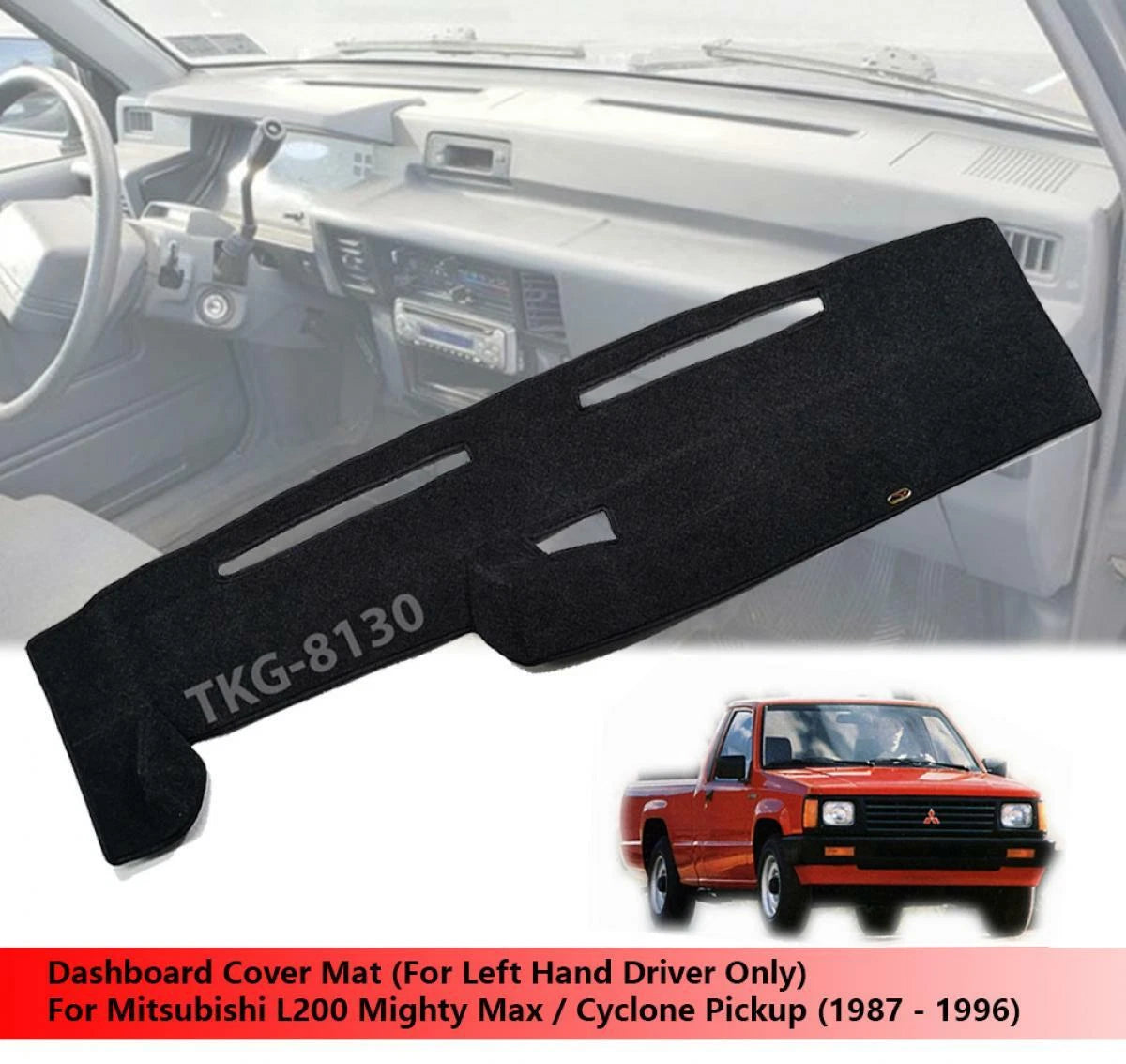 Dashboard Mat Cover for Mitsubishi L200  (1987-1996)