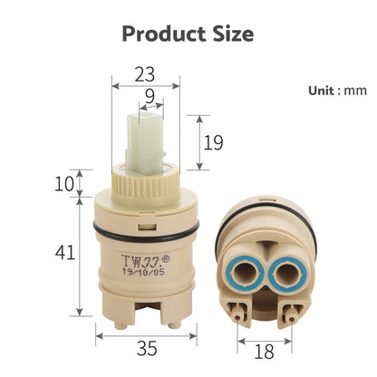 35mm Ceramic Tap Cartridge for Mixer Shower Bathroom Tap Replacement AU