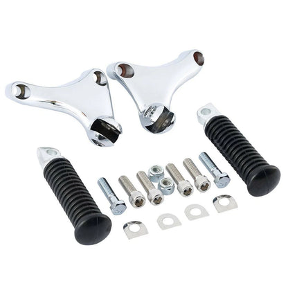 Chrome Passenger Footpeg Mounts for Harley Sportster 883 1200 XL883L (2004-2013)