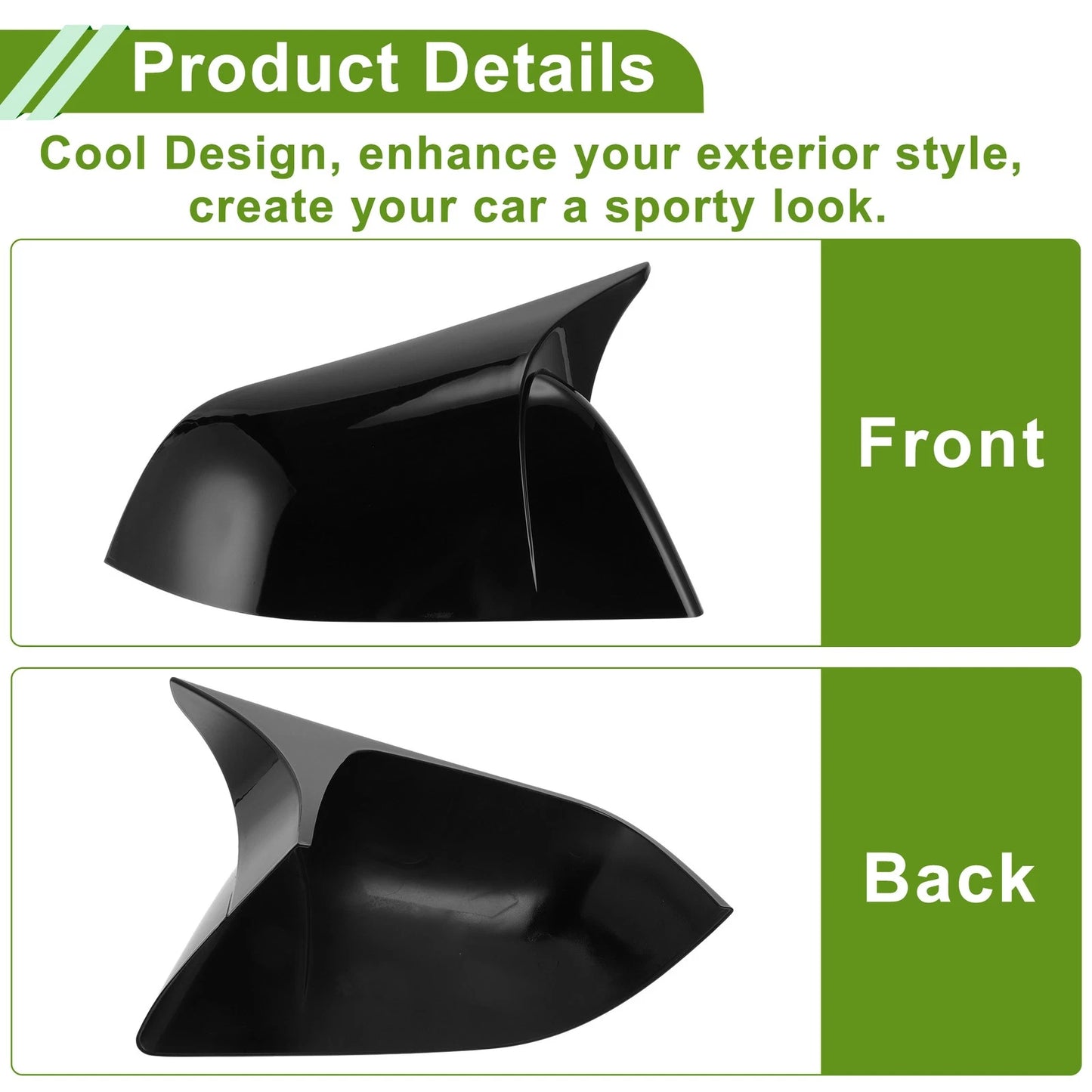 Mirror Cover Caps  Gloss Black for Tesla Model 3 (2017-2023)