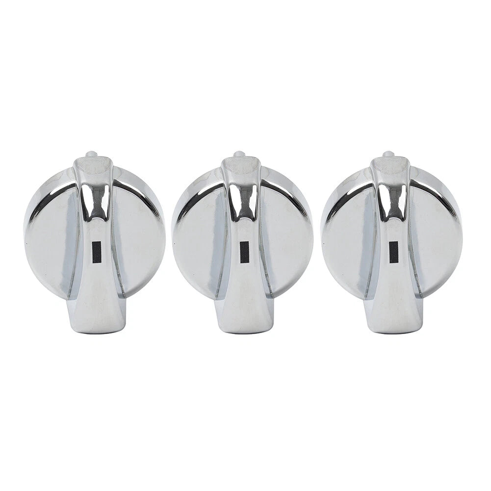 3 x Chrome A/C Heater Control Knob for Peterbilt 330 335 357 367 375 378 379 384