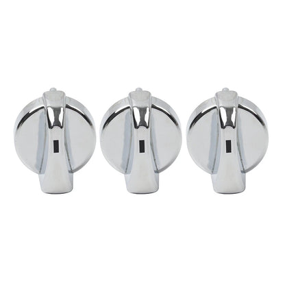 3 x Chrome A/C Heater Control Knob for Peterbilt 330 335 357 367 375 378 379 384