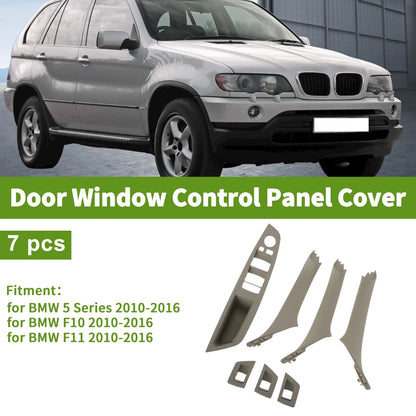 7 Pcs Front Left Window Switch Bezel Cover for BMW 5 Series (2010-2016)